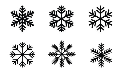 Vector snowflake Collection. Vector illustration set