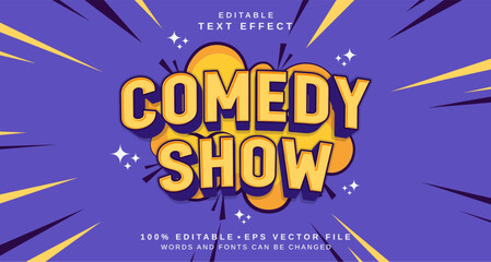 Editable text style effect - Comedy Show text style theme.
