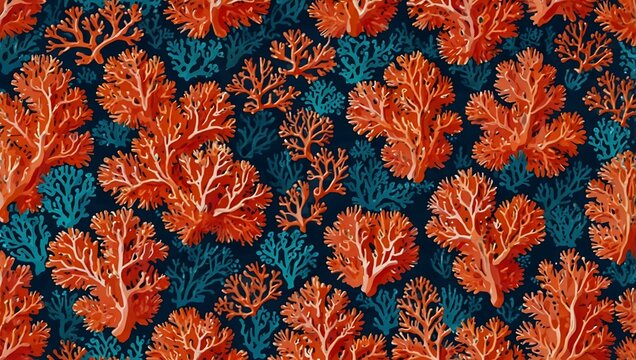 A vibrant coral pattern evokes an ocean-inspired design full of energy.