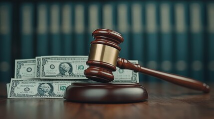 Gavel Money Justice Law Court Legal Auction Bankruptcy Finance Verdict