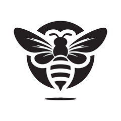 illustration of a bee on white background