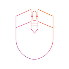 mouse gradient outline icon with white background vector stock illustration
