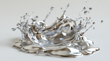 Liquid metal splash crown.