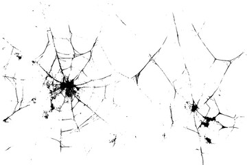 Vector grunge texture of spider web on dark background. Black seamless pattern with creepy cobweb. Spooky design isolated for Halloween.