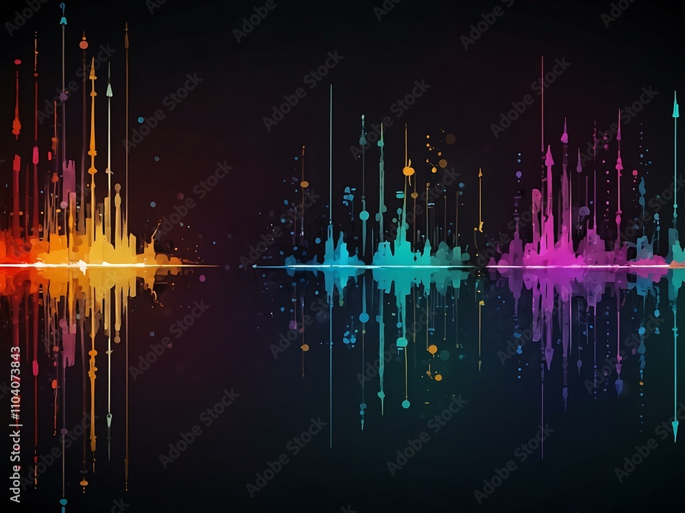 Poster abstract background with arrows and digital vector design.