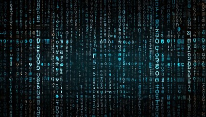 Abstract binary code pattern.