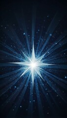 Naklejka premium Abstract blue background with an explosive star design.
