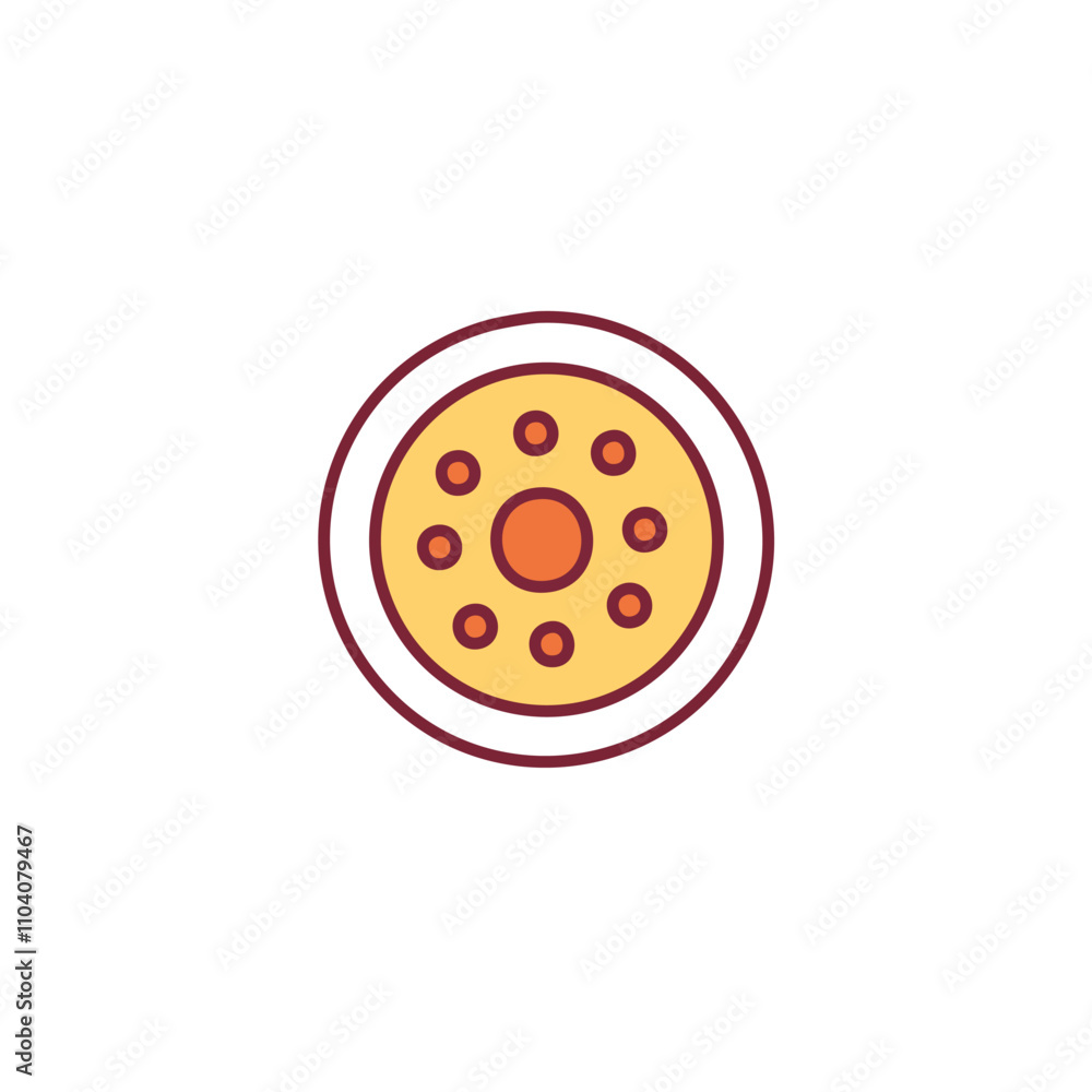 Aufkleber circular data center icon. abstract digital network graphic. represents connection, communication, a