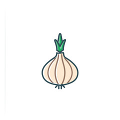 Fresh onion vegetable. Bulb onion illustration,  symbolizing growth and new beginnings.  Perfect for culinary themes.