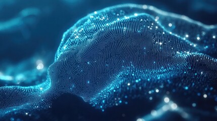 Abstract representation of neural networks in blue