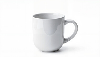 Obraz premium Isolated item on white background of a white ceramic mug