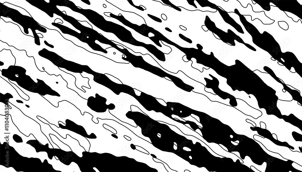 Poster black and white abstract grunge pattern for background and jersey design. fully editable vector elem