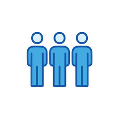 Teamwork people group icon. Unity collaboration symbol.  Illustrates cooperation, partnership, and collective effort.