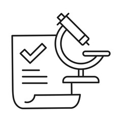 Monoline Analysis Icon. Simple Line Data Analysis Icon.
Minimalist Research Analysis Vector.