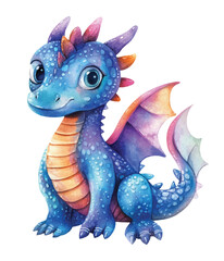 blue dragon with a smile