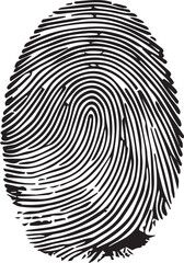 Fingerprint icon Signature concept for password encryption. to protect information