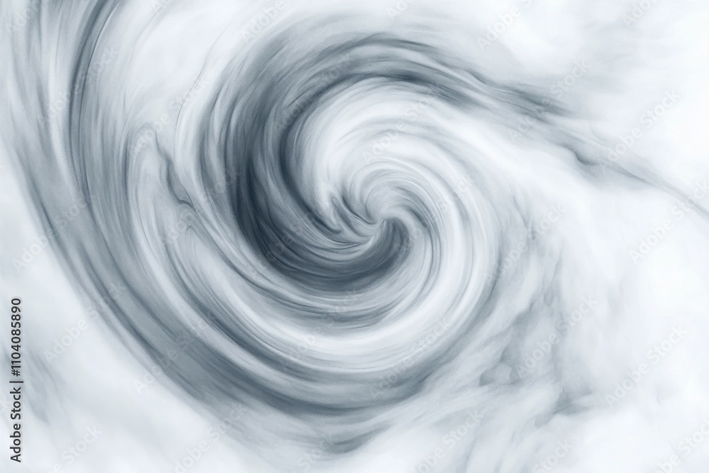 Poster abstract swirling cloud formation creating a dynamic and moody atmosphere.