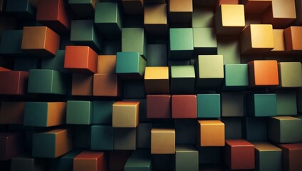 Abstract cubes background.