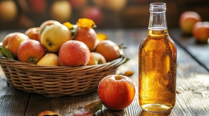 Fresh Apple Cider in Nature's Embrace