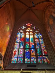 stained glass window in church