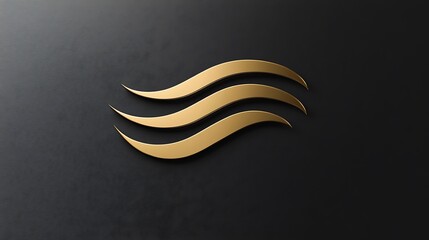 Fototapeta premium Elegant logo design with metallic finishes and minimalist curves