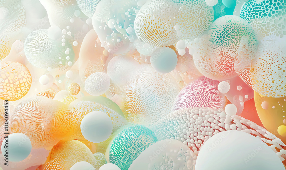 Poster abstract colorful bubbles art creation digital design creative space high angle visual concepts for 