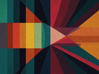 Obraz premium Abstract geometric design with vibrant modern shapes.