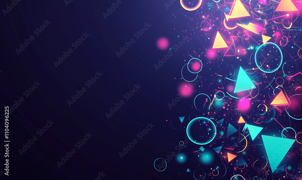 Aufkleber vibrant geometric patterns abstract digital art colorful background design creative visuals modern a