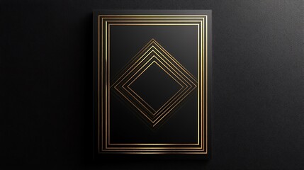 Elegant flyer design with metallic gold accents on a dark gradient background