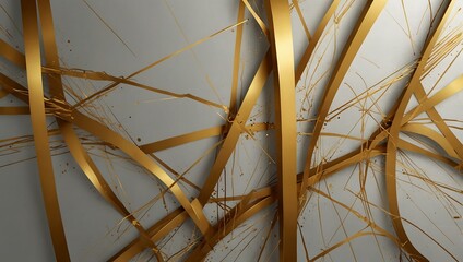 Abstract gold lines design.