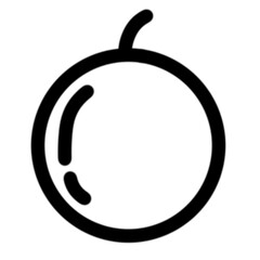 Black and White Illustration of an Orange: A Simple yet Detailed Depiction of an Orange's Round Shape, Texture, and Segments, Ideal for Design, Artistic, or Educational Purposes