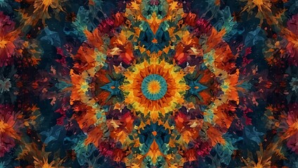 Abstract kaleidoscope background with multicolor textures.