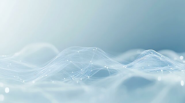 Soft gradient blue background with connected nodes and lines, symbolizing digital business networks