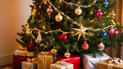 christmas tree with presents