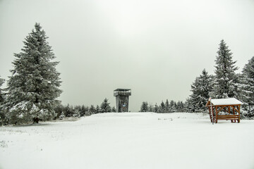 Eine winterliche Wanderung zum Bahnhof Rennsteig im verschneiten Thüringer Wald - Schmiedefeld - Thüringen - Deutschland