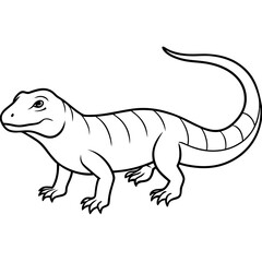 illustration of a komodo dragon