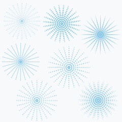 Set of beautiful vector snowflakes. Decoration for winter drawings.