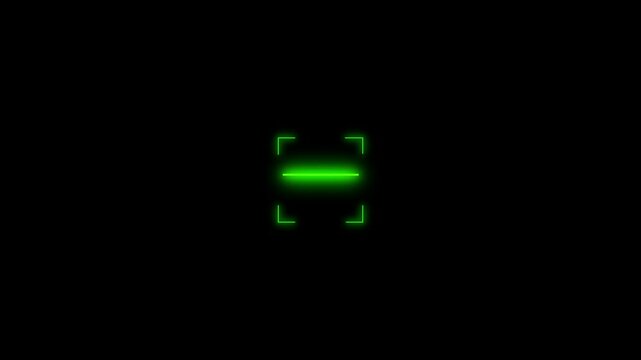 Bar-code scanner, QR code Futuristic bar-code quick code scanning Bar. bar-code qr code square code scanning animation,QR code for payment. Scan qr code icon with laser. Isolated on black background.