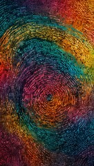 Obraz premium Abstract multi-colored fingerprint texture.