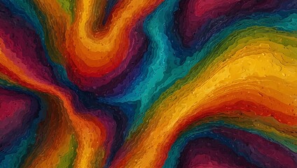 Abstract pattern with vibrant color textures.