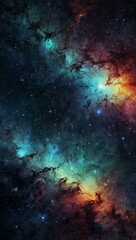 Obraz premium Abstract space background with nebulae, stars, and galaxies.