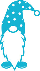 Gnome clip art design on plain white transparent isolated background for card, shirt, hoodie, sweatshirt, apparel, tag, mug, icon, poster or badge