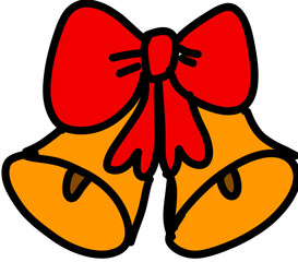 A bell for decoration in Christmas party 