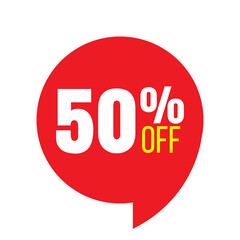 discount label discount 50% icon offer vector 