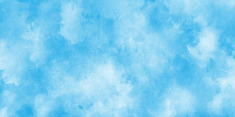 Vector blue watercolor art background with gold splashes.bright multicolor hand drawn illustration,Grunge style blue background with white clouds for any wallpaper,making graphics design,