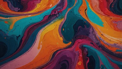 Abstract vibrant colors form a mesmerizing, fluid landscape.