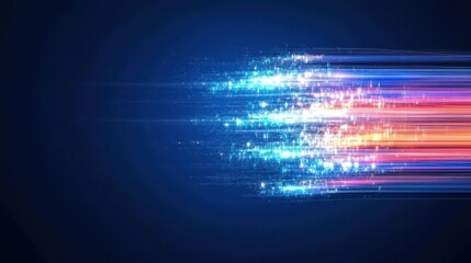 Vibrant Fiber Optic Internet Light Stream