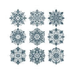  Snowflake Vector Art Collection