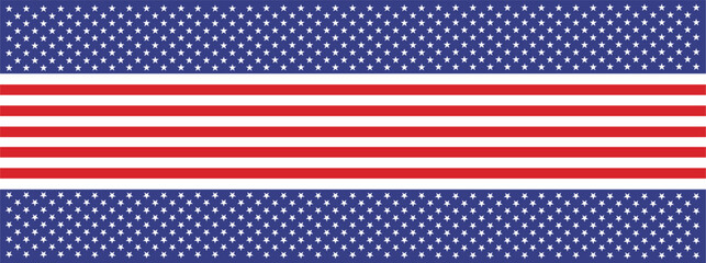 Vector background with drawing
of national flag of usa. Pattern 
of stars and stripes 
of american flag for textiles, fabric, clothing, paper.
Concept of decorative ornament in national style.