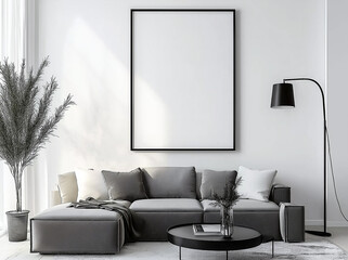 Fototapeta premium Living room interior, Ai